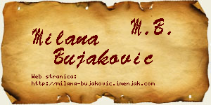 Milana Bujaković vizit kartica